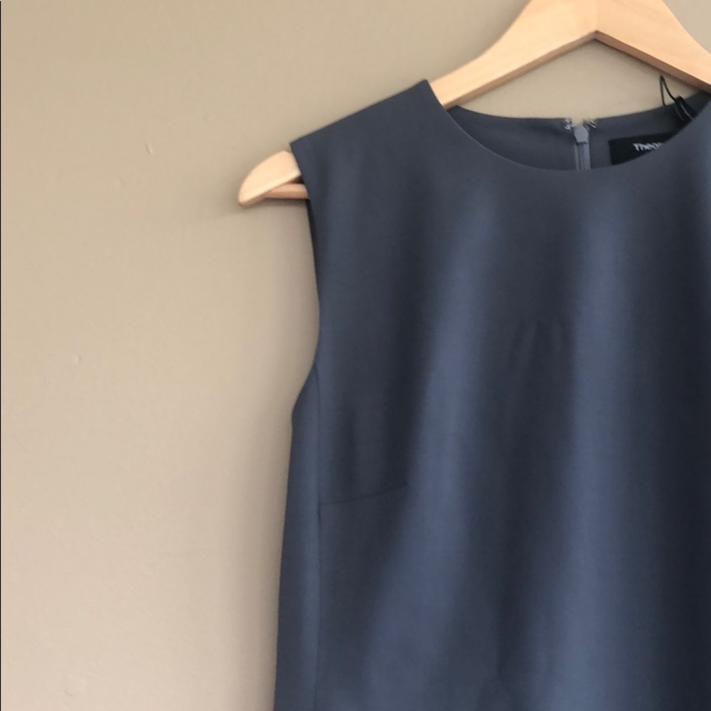 NEW • Theory • Eano Wool Shift Dress 6 / 12 Gray - Picture 4 of 5